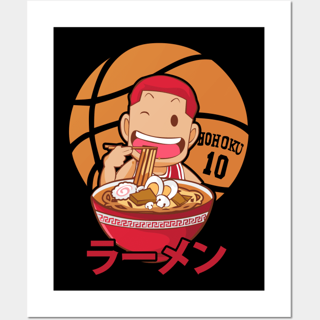 Slam Dunk Manga Anime Character Tshirt Wall Art by JDaneStore